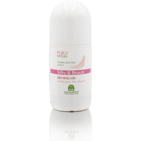 Pura Natura® Silky & Beauty Deodorant Roll-on auf natürlicher Basis 