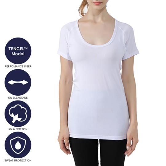 SweatStop® woman-U Anti Schweiß Shirt gegen Schweißflecken 